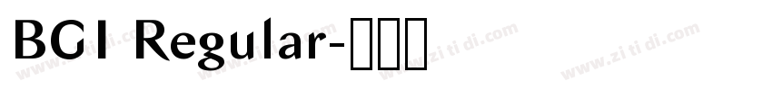 BGI Regular字体转换